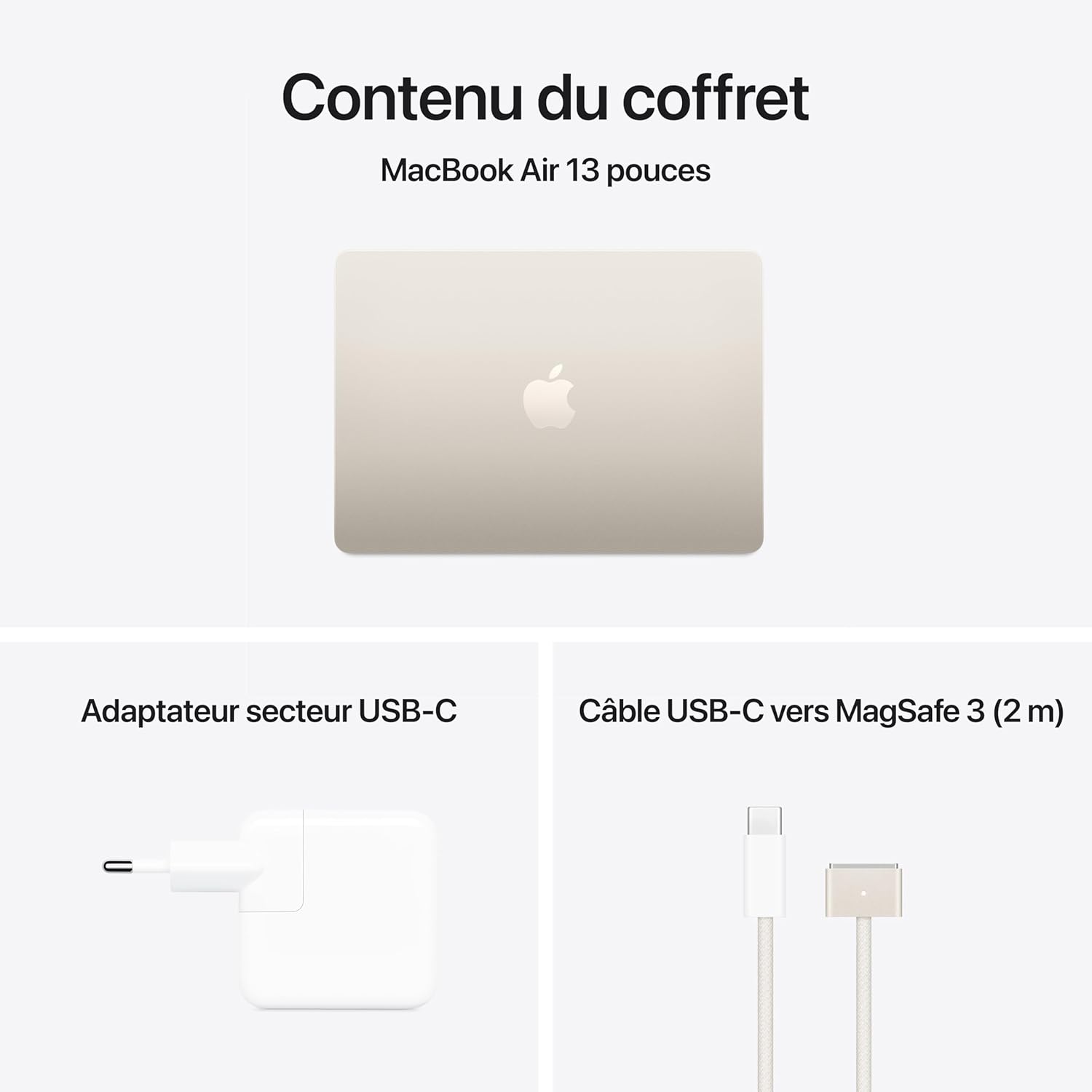 Apple MacBook Air 13 Pouces Ordinateur Portable avec Puce M4